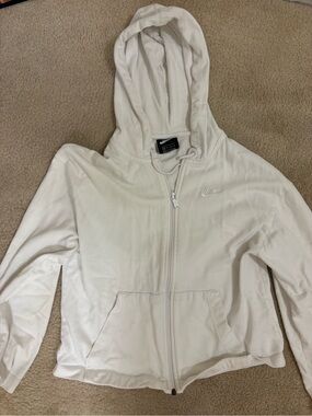 Nike Women’s Cream Full-Zip Hooded Utility Jacket